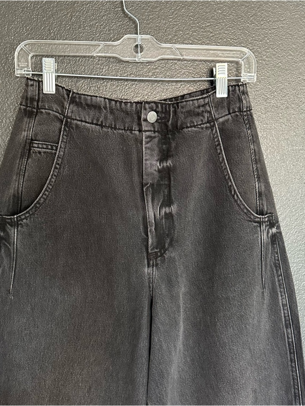 Pistola Lottie High Rise Relaxed Bowed Leg Jeans Zen Black Size 26 NWT - Picture 5 of 10